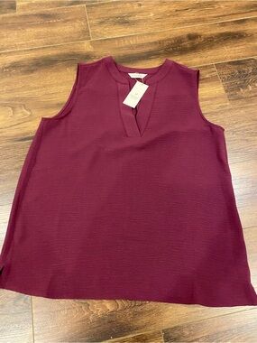 Purple sleeveless blouse size medium